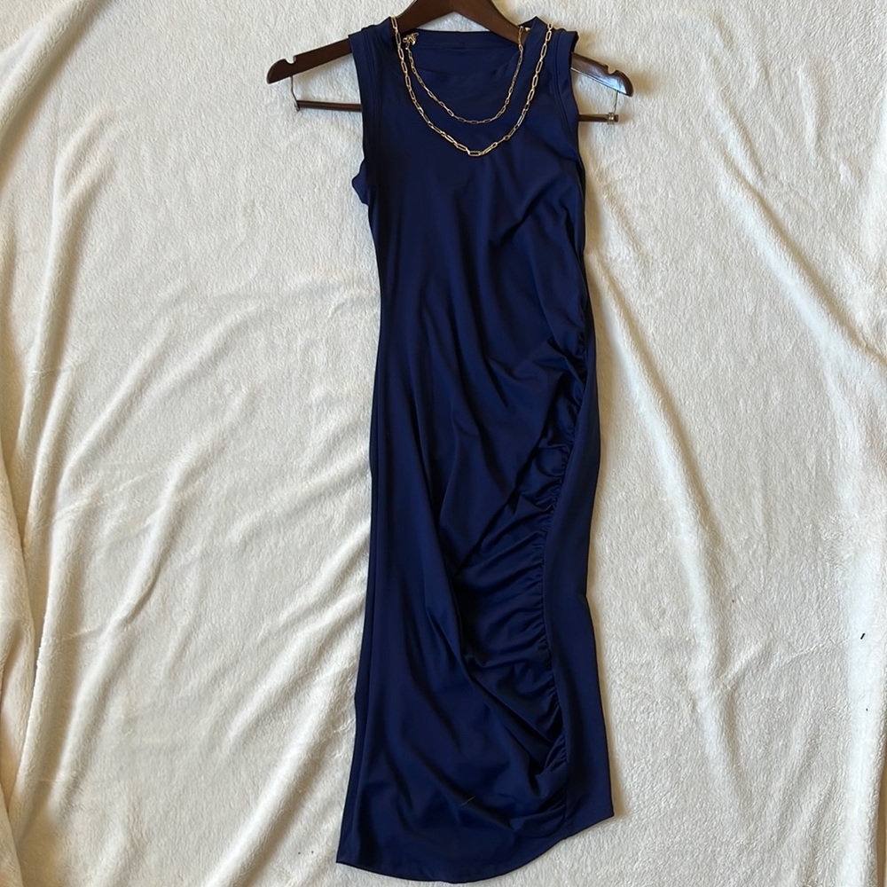 Hylete blue ruched dress size small